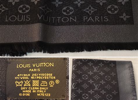 authentic vs fake louis vuitton monogram shawl tag|louis vuitton shawl authenticity.